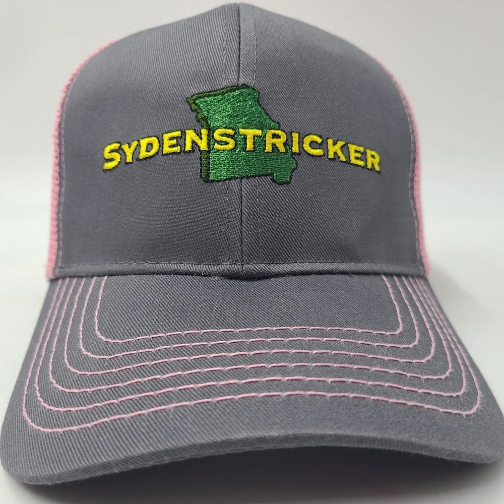 Women John Deere Hat Snapback Trucker Mesh Gray Pink Sydenstricker Missouri Farm